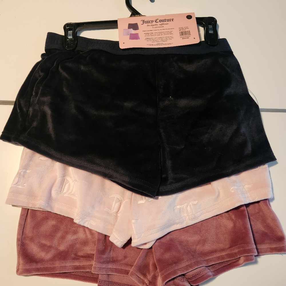 Juicy Couture Women's Velour Shorts - Pink, Black, and Peach - Picture 7 of 7